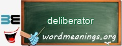WordMeaning blackboard for deliberator